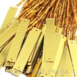 Стеклярус на нитці Gold з паєткою Gold 7x38мм